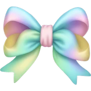 Pastel bow sticker