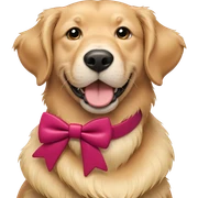 dog with bowtie on white sticker