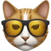 Cat with sunglasses sticker