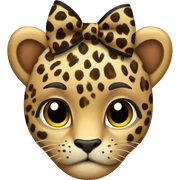 leopard bow sticker