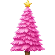 Pink Christmas tree sticker