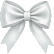 white satin bow sticker
