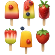 Fruit popsicles sticker