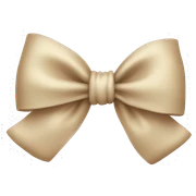 beige bow sticker