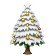 white christmas tree sticker