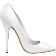 White stilletto heel sticker