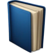 dark blue book sticker