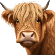 Highland cow sticker