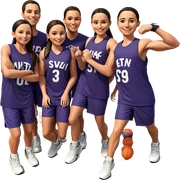 smiling group of sporty friends sticker