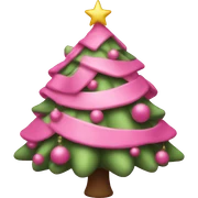 pink christmas tree  sticker