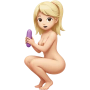 Full body. Naked girl. squatting. Squatting onto dildo. Positioned over dildo. Naked girl vaginally penetrated by dildo. Vagina hole filled with dildo sticker