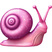 Pink glittery snail sticker