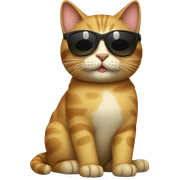 Cat with sunglasses sticker
