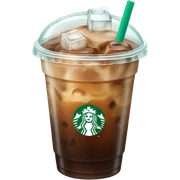 Starbuck ice coffee with ice cubes sticker