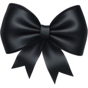 Black satin bow sticker