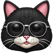 Cat with sunglasses sticker