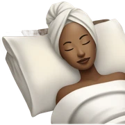 Lady with face mask spa beauty full face relaxing sticker