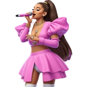 singing girl with jewelry sticker
