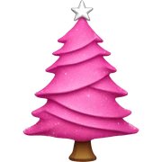 pink christmas tree  sticker