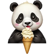 Panda eating ice cream sticker