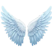 Iced angel wing sticker
