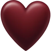 Dark red heart sticker