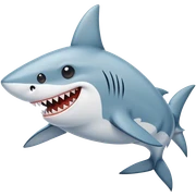 Shark dog sticker
