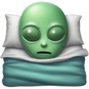 alien sleeping  sticker