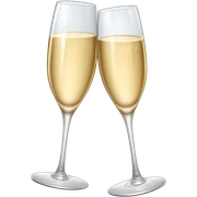 Romantic Champagne flutes sticker
