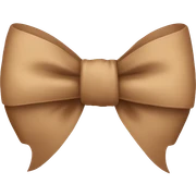 Light brown bow sticker