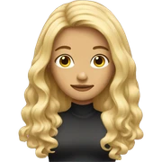 Long hair blonde sticker