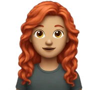 red hair sticker