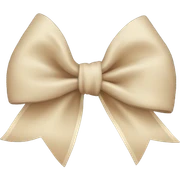 Beige bow sticker