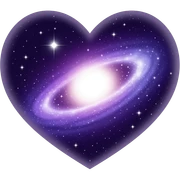 Purple heart galaxy sticker