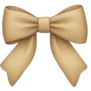 beige bow sticker