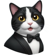 tuxedo cat sticker