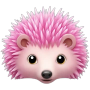 pink hedgehog sticker