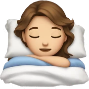 girl with brown hair sleeping sticker