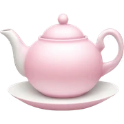 Pastel pink and white tea set sticker