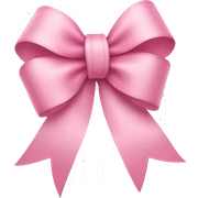 light pink ribbon bow sticker
