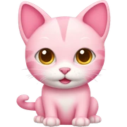 cute pink cat sticker
