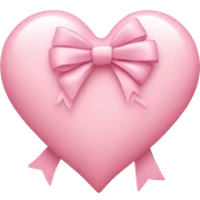 Light pink heart with bow  sticker