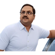 blurry guy in collared shirt sticker