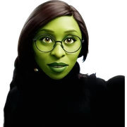 green-skinned girl with glasses sticker