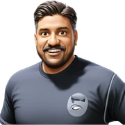 smiling man in black shirt sticker