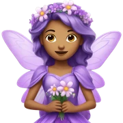 Purple Fairy Princess with flowers sticker