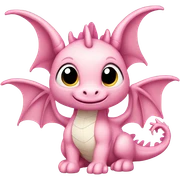 soft pink dragon sticker