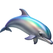 Iridescent dolphin sticker