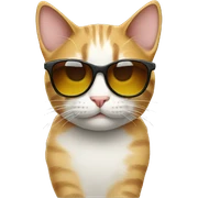 Cat with sunglasses sticker