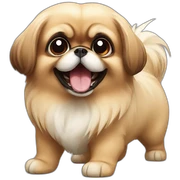 pekingese excited sticker